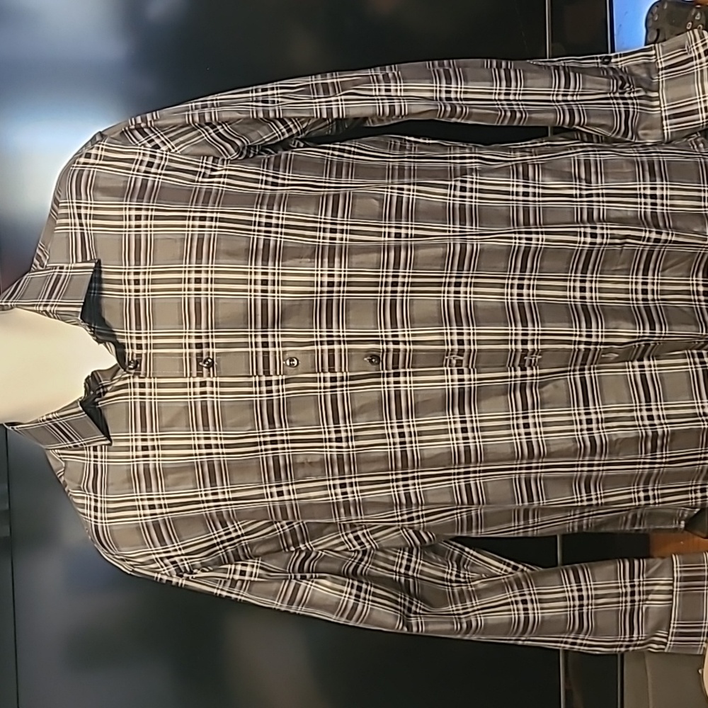 Men's Sand XL long sleeve dress shirt